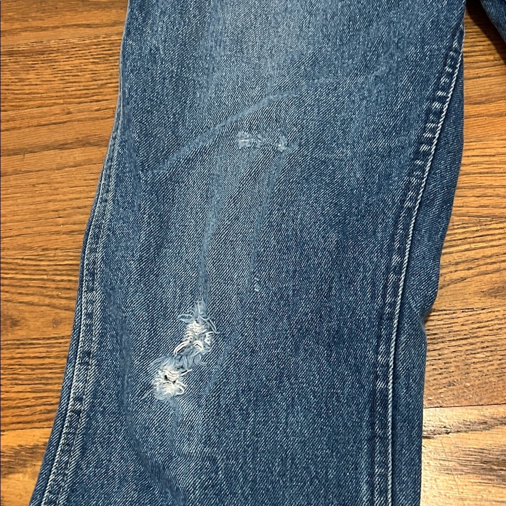 Vintage Lee Jeans Women’s 32 Blue Lee Riders with Distressing - Picture 8 of 16
